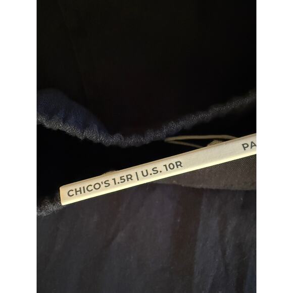 Chico's Navy Wide Leg Linen Pants Pull On Plus 1.5R (10)  NWT Stretch - Picture 8 of 9